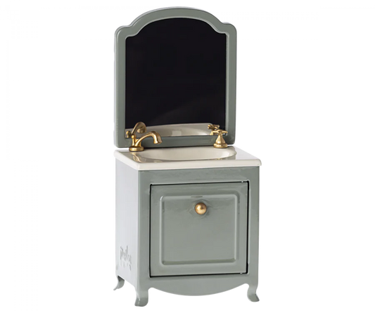 maileg royal sink dresser w/mirror dark mint