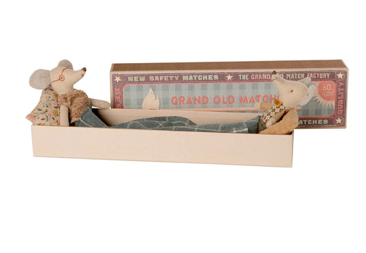 Grandma & Grandpa Mice in Matchbook