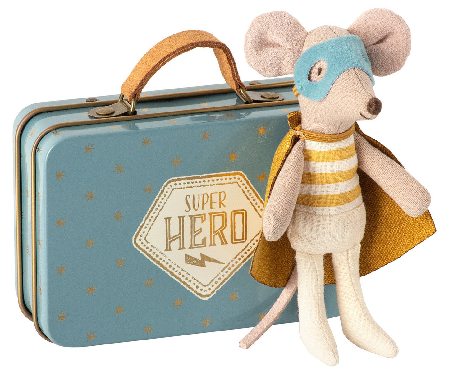 Superhero Little Mouse in Suitcase